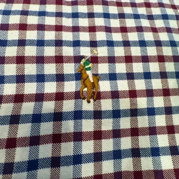 Ralph Lauren men’s button up lightweight checkered shirt sz large - Picture 8 of 10